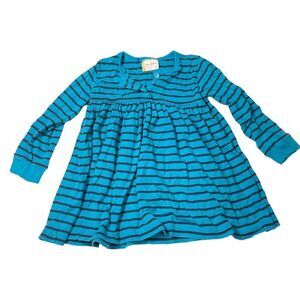 Hanna Andersson Blue Striped Long Sleeve Tunic Top